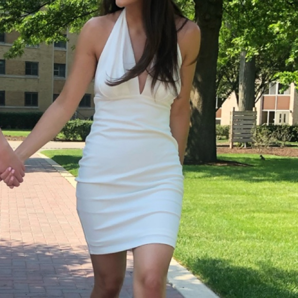 White Lulus Halter Dress